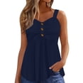 thumbnail image 5 of Bovxnpu Tank Tops Summer Sleeveless T Shirts Dressy Casual Blouses Button Summer Top Casual Dressy Fashion Tops Summer Tops (Women's or Women's Plus), 5 of 9