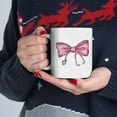 thumbnail image 5 of Cute Coquette Bow Stethoscope Mug, Aesthetic Pink Ribbon Medical Design, Trendy Gift for Nursing Student, Future Nurse, RN, 5 of 9