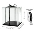 thumbnail image 2 of Clear Cake Box, 6 Pack 12"x12"x14" Tall Cake Boxes with Ribbon for 10 Inch Cake Packing Carry for Birthday (Black), 2 of 6