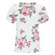 thumbnail image 5 of Camiseta de Manga Corta de las Mujeres de Cuello Redondo de Impresión Casual Top de las Señoras, Poliéster Ligero para el Hogar Diario Y Cómodo, 5 of 8