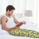 thumbnail image 5 of Balery Lemon1 Pantalones de pijama para hombre, pijama ultraligero, pantalón de descanso-Large, 5 of 6