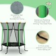 thumbnail image 4 of 63" Indoor Trampoline with Enclosure Net - Green Steel Frame, Safe Bungee Design for Ages 3-10, Playroom & Home Use, Durable & Lightweight Design, 4 of 7