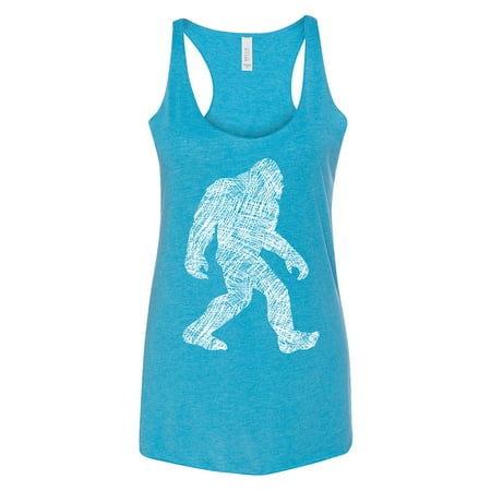 - Women's Sketch Bigfoot C6 Aqua Triblend Racerback Tank Top X-Small