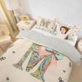 thumbnail image 3 of Catabedysis Rainbow Cute Bows Bedding,Bowtie Monogram Print M Duvet Cover Full For Girls,Light Gray Reversible,3 Pieces,1 Duvet Cover and 2 Pillowcases, 3 of 6