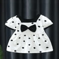 thumbnail image 2 of PENGXIANG Bébé Filles Princesse Robe Dot Imprimer Carré Cou Robe Mignonne, 2 of 9