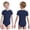 Navy Blue, variant on Short Sleeve Sensory Bodysuit for Autism Cotton Anti-Strip Adaptive Jumpsuit Boys Girls Special Needs Romper Black 16