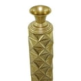thumbnail image 6 of DecMode 34", 29", 25"H Geometric Tall Distressed Metallic Gold Metal Vase with 3D Triangle Patterns, Set of 3, 6 of 13