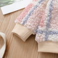 thumbnail image 6 of Kucnuzki 12 Months Baby Girl Winter Outfits Pants Sets 18 Months Long Sleeve Cute Checkboards Prints Fluffy Sweatshirt Elastic Pants 2PCS Set Light Pink, 6 of 8