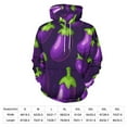 thumbnail image 4 of Eggplant Regular Fit Hoodie, Sporty Pullover Hooded Sweatshirt for Men Women L, 4 of 6