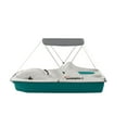 Sun Dolphin 5 Seat Recreational Pedal Boat with Canopy, Teal