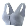 thumbnail image 1 of PEASKJP Women's Smoothing Bra Full Coverage Front Closure Wire Free Back Support Posture Bra, Blue 44/100, 1 of 2