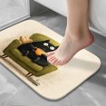 thumbnail image 5 of 1pc Chihuahua Absorbent Non-Slip Bathroom Thickened Flannel Rug Decor,Soft,Quick Drying,Suitable For Indoor/outdoor Use,Bathrooms,Bedrooms,Kitchens,Terrace,Laundry Rooms,16"x24", 5 of 7