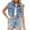 Light Blue, variant on UAMVSH Cropped Denim Vests for Women Fashion Vacation Sleeveless Waistcoats with Large Pockets Casual Button down Lapel Neck Jackets(X-Large,Light Blue)