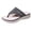 Grey, variant on Orthopedic Wedge Flip Flops for Woman 2026 Beach Stylish Casual Comfortable Leather Memory Foam Cushioned Arch Support Walking Backless Sandals Summer White Size 8