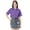 Purple, variant on Moomaya Women Printed Short Sleeves Crop Shirt, Collared Neck Short Boxy Shirt Top