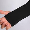 thumbnail image 7 of hlysgo Mens Summer Long Sleeve T Shirts with Thumb Holes Casual Color Block Sun Shirts Stretchy Breathable Workout Outdoor UV Protection Clothing Black,3XL, 7 of 7