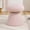 Pink, variant on Ottoman Mushroom Shaped Teddy Fabric Footstool with 360° Swivel, Soft Padded Stool for Bedroom Living Room Entryway,  Pink