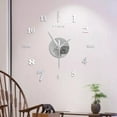 thumbnail image 4 of VerPetridure Frameless DIY Wall Mute Clock 3D Mirror Surface Sticker Home Office Decor, 4 of 6