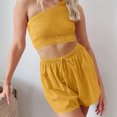 thumbnail image 1 of Conjunto de dos piezas de verano para mujer con pantalones cortos y tops sin mangas (amarillo XL) FLhrweasw Para estrenar, 1 of 7