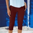 thumbnail image 3 of FNFYFH Liquidation Pantalons Capri de Yoga Antidérapants pour Femmes, Rouge, 3 of 7