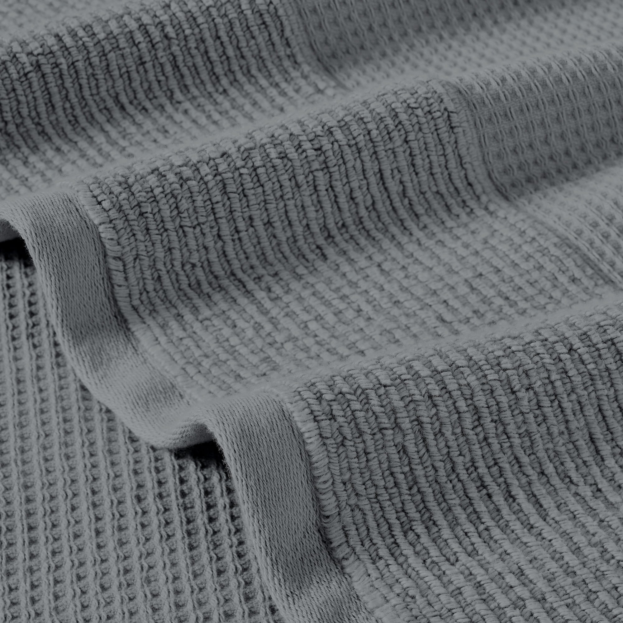 Modern Threads Waffle-Rib 6-Piece Cotton Bath Towel Sets, Carbon
