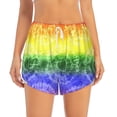 thumbnail image 2 of Balery Colorful Tie Dye Pattern Women's Running Shorts with Liner 2 Pockets Elastic Workout Athletic Gym Yoga Shorts-X-Large, 2 of 7