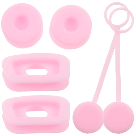 HOOWIFFY Durable Pink Silicone Spill Stopper Set for Tumbler, Leakproof and Practical