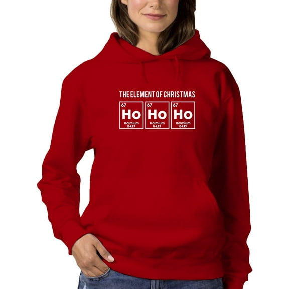 Christmas Elements Design Women Hoodie, Female Large