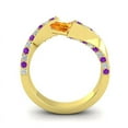 thumbnail image 4 of 1.20 T.C.W Natural Diamond Citrine & Amethyst Gemstone Beautiful Anniversary Ring for Ladies Solid 18K Yellow Gold Size 9 by Diamond-Capitals, 4 of 8
