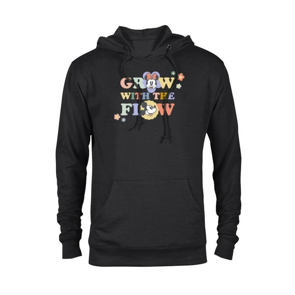Disney Minnie and Mickey Mouse Grow with the Flow Springtime - Pullover Hoodie for Adults - Customized-Black