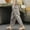 Grey, variant on Women Solid Lace Up Trouser Pant Casual Baggy Elastic Waist Trouser Wide Leg Pant With Pocket Fashion Pant Sweat Pants Women Casual with Pockets Women Cover up Pants Lady Basketball Jumpsuit Cropped