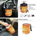 thumbnail image 4 of Yuyamidu 12pcs Car Accessories Seaside Front Car Seat Cover Set Orange Sunset Steering Wheel Cover Seatbelt Pads Armrest Mat Trash Can Mount Pocket Cup Holders Rearview Mirror Cover Keychain, 4 of 7