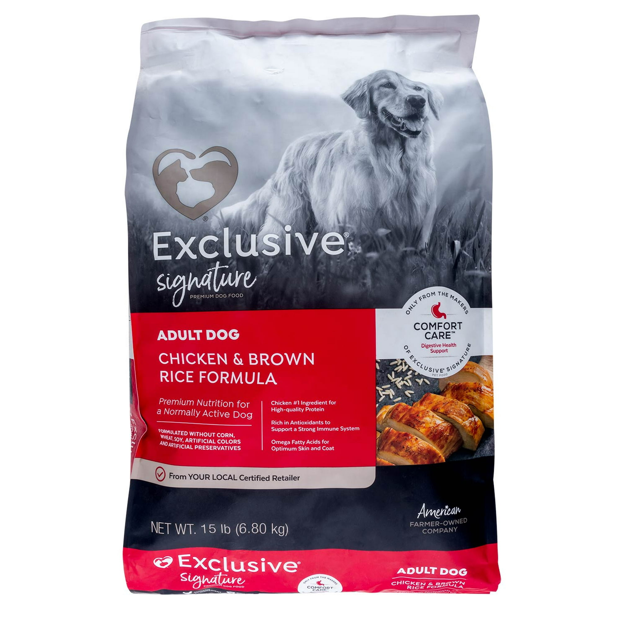 Exclusive | Signature Chicken & Brown Rice Comfort Care | Adult Dog Food (15 Pound (15 lb.) Bag)