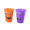 thumbnail image 2 of Vasos de plástico para Halloween, taza para beber de dibujos animados para el hogar, vajilla reutilizable para fiestas y suministros para fiestas, 800ml, color morado y naranja, 2 uds., 2 of 3
