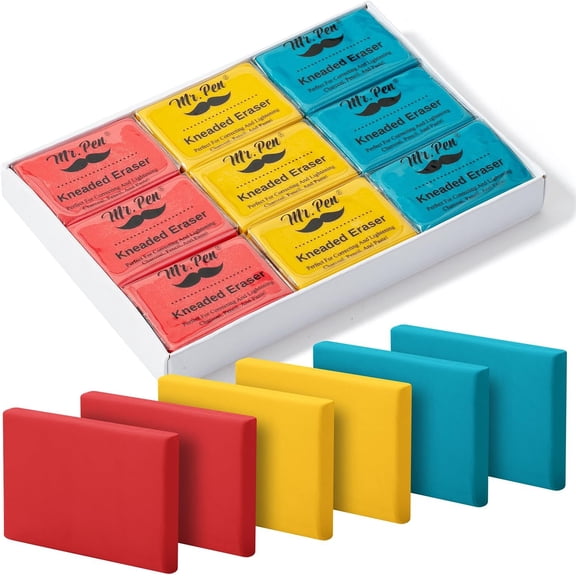 - Kneaded Eraser Bulk, 18 Pack, Colorful | Moldable Art Erasers for Drawing