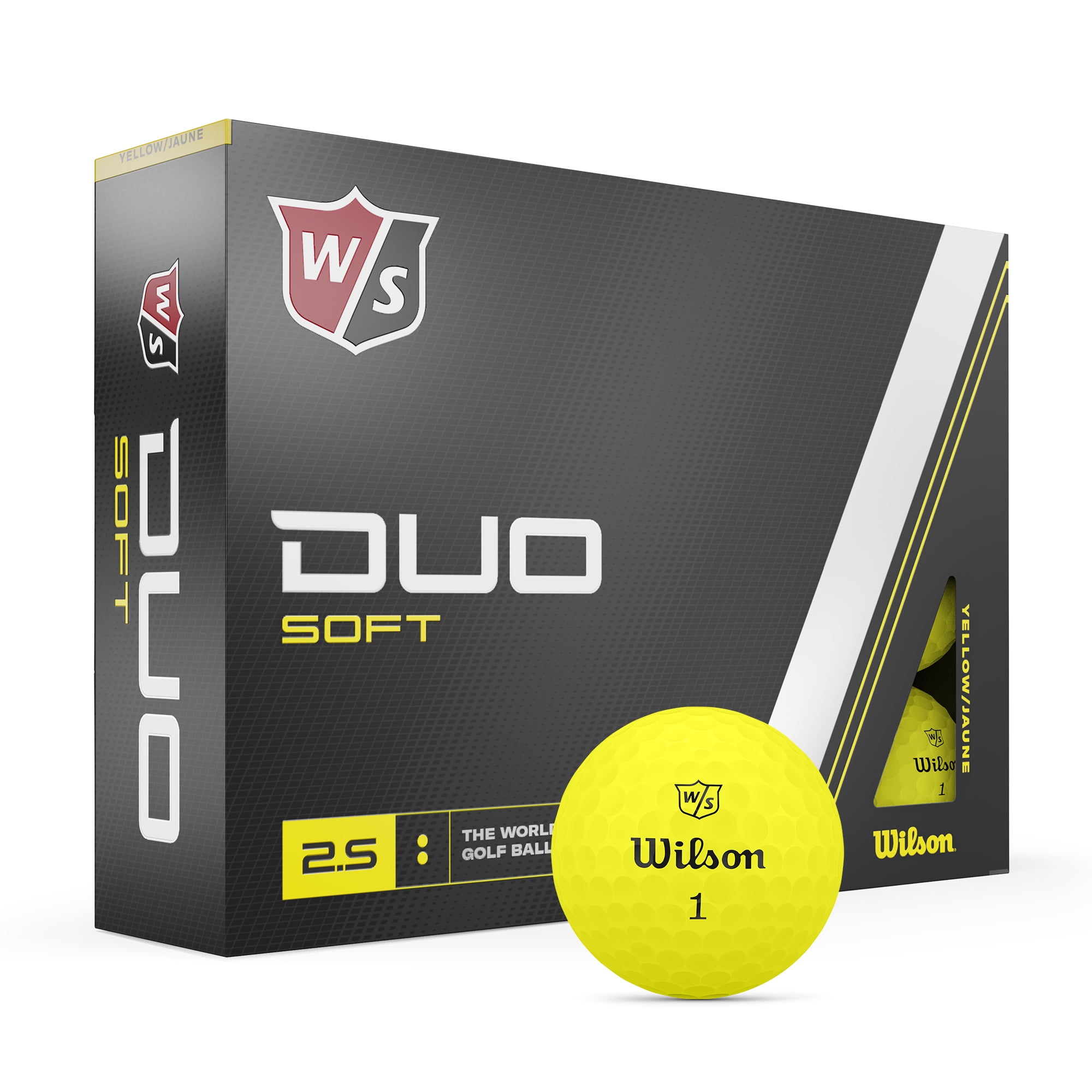 2023 Wilson Staff Duo Soft Golf Ball, Yellow, 12-Pack