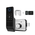thumbnail image 1 of Door Lock, Fingerprint Gate Lock Tuya Outdoor Smart Door Lock Digital IC Card Rim Electronic Door Lock Suitable For Home Garden ,Easy to Install, 1 of 7