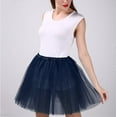 thumbnail image 5 of DuoJiaJ Tutu Skirts for Women Layered Pleated Skirts Ealstic A-Line Adult Dancing Skirts,Blue B, 5 of 5