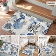 thumbnail image 6 of Summer Marine Life Washable Small Entryway Area Rugs 2'x3', Ocean Watercolor Jellyfish Coastal Coral Vintage Low Pile Throw Rug Non-Slip Sturdy Edge Binding Carpet for Front Door Floor Room Entry, 6 of 9