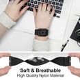 thumbnail image 4 of 2 Pack Stretchy Nylon Solo Loop Bands Compatible with Apple Watch 38mm 40mm 41mm 42mm 44mm 45mm, Adjustable Braided Sport Elastic Straps Women Men Wristbands for iWatch Series 7/6/5/4/3/2/1 SE -, 4 of 9