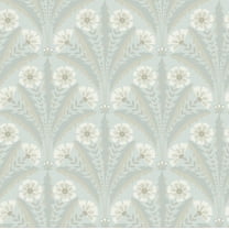 Chesapeake Tap Root Light Blue Floral Damask Wallpaper