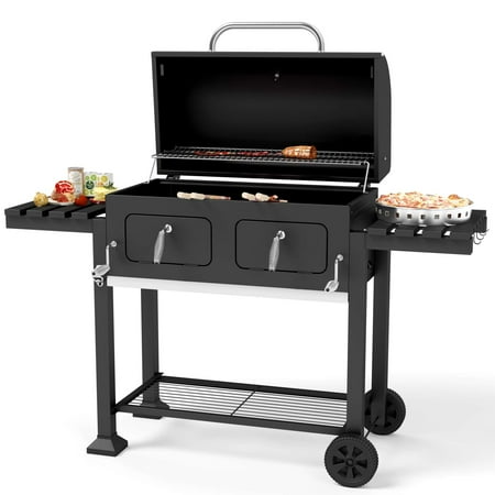 MF Studio 34'' Extra Large Charcoal Grill with 794 SQIN Cooking Area Heavy Duty Barbecue Grill for Outdoor - Black