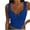 Blue, variant on gakvbuo Plus Size Summer Tops For Women Tops Dressy Casual Tunic Tops To Wear With Leggings Sexy Womens V-Neck Patchwork Solid Lace Short Camis Tops Vest