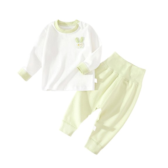 GCETTIC Kids Pajamas Boys Baby Toddler Snug Fit Pajama Set Light Green,5-6 Years