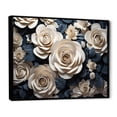 thumbnail image 2 of Designart "Moonlit Rose Serenity" Roses Floater Framed Canvas Wall Art, 2 of 5