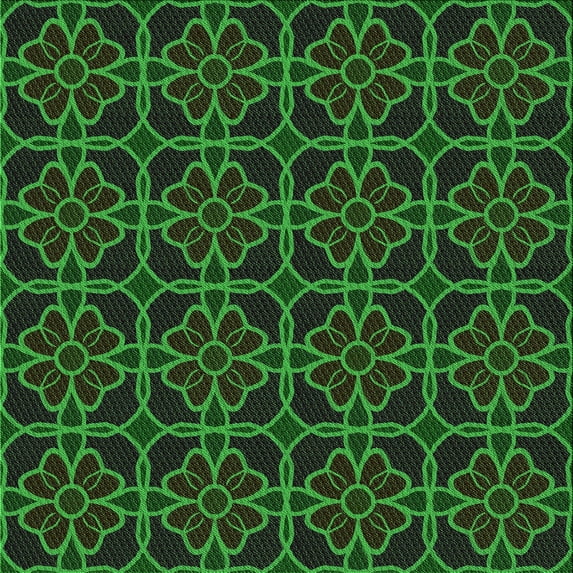 Ahgly Company Indoor Square Patterned Midnight Gray Area Rugs, 7' Square