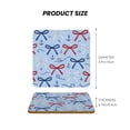 thumbnail image 3 of Multi-Shape Mdf Cork Coaster 4 Pieces Of Anti-Slip, Anti-Wear And Anti-Fouling 3.9in Easy To Clean And Stable Structure Nautical Theme Thin Ribbon Bow Pattern Square, 3 of 7