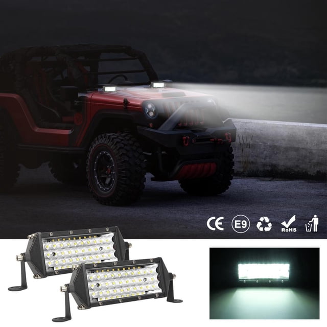 Barra De Luces Led De Trabajo De Cinco Filas De 8 Pulgadas, Barra De Luces De Conducción De Automóviles, Resistente Al Agua, Multiusos, Todoterreno, Parachoques Delantero, Foco Para Coche Y Speravity VI011394-00