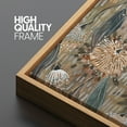 thumbnail image 5 of Large Framed Canvas Print Contemporary Floral Pattern with Neutral Earthy TonesWall Art Decorative Ready to Hang Painting for Living room Bedroom 60x20 inches Natural Frame, 5 of 7
