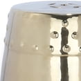 thumbnail image 4 of Pemberly Row Contemporary Ceramic Garden Stool in Gold Finish, 4 of 4